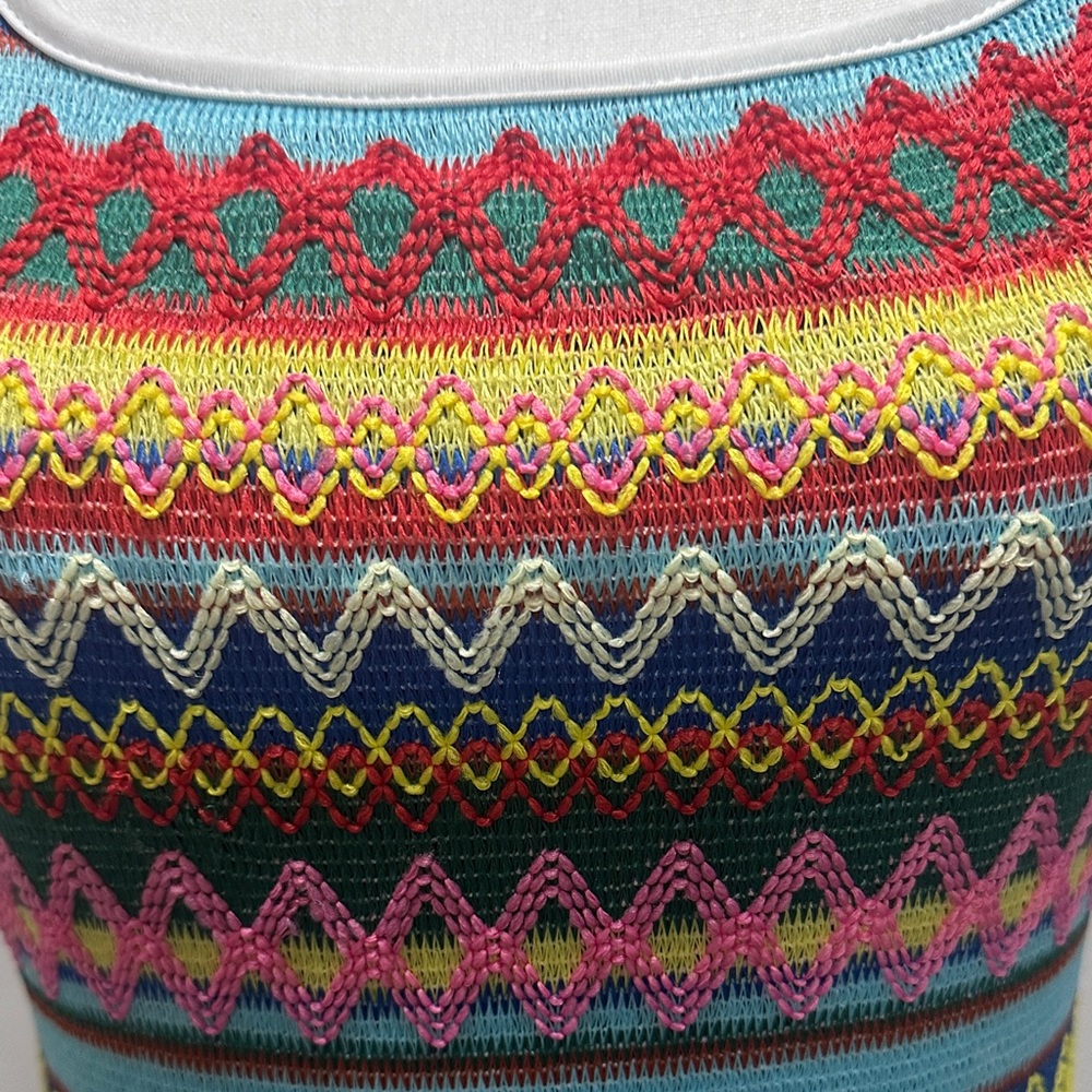 Vibrant Multicolor Patterned Maxi Dress - Picture 2 of 4